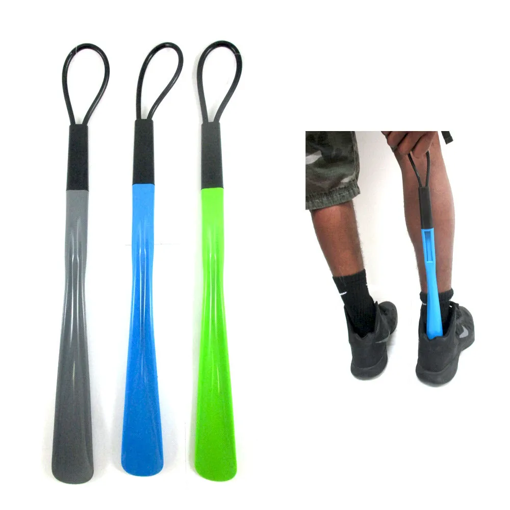 1 Plastic Shoe Horn 18.5" Long Flexible Handle Shoehorn Sturdy Slip Men Shoes !
