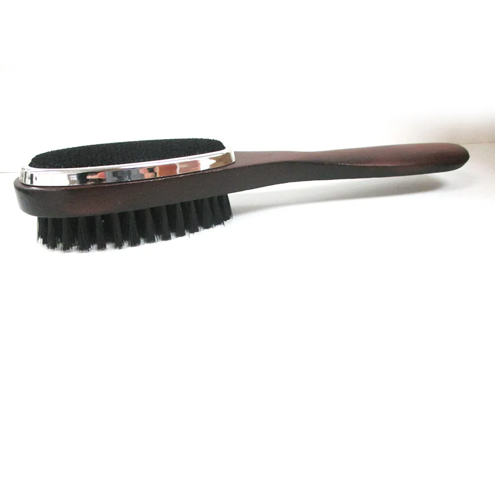 1 Wood Shoehorn Clothes Lint Brush Garment Care Sturdy Slip Men Women Shoe Horn