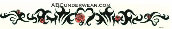 12" Rosy Tribal Heart Tattoo