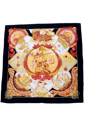 1998 Hermes Au-dela des cinq Mers Silk Scarf by Laurence Bourthoumieux