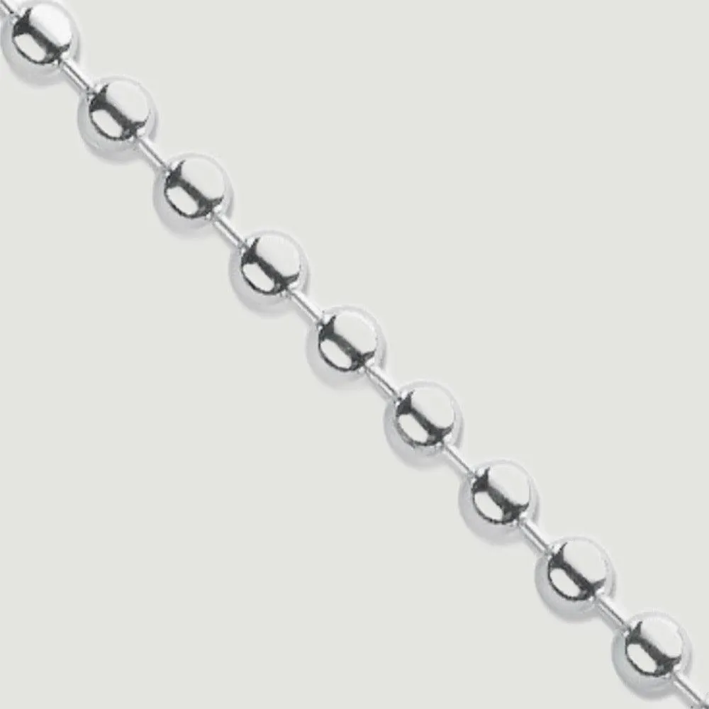 4mm Silver Ball Bracelet
