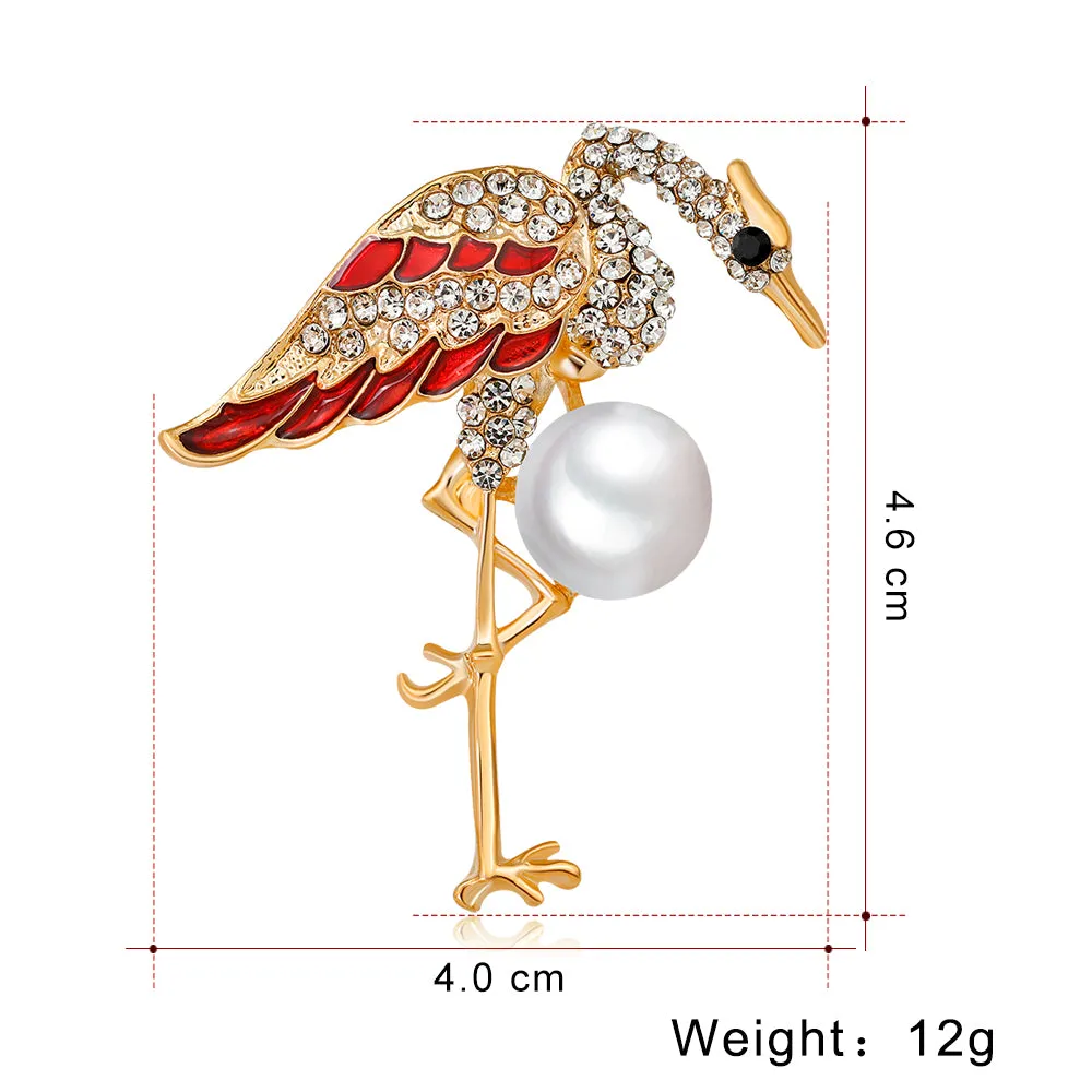 Alloy Rhinestone Bird Brooch-Fashion Accessories-Holiday Brooch-Retro Brooch-Perfect Gift for Women