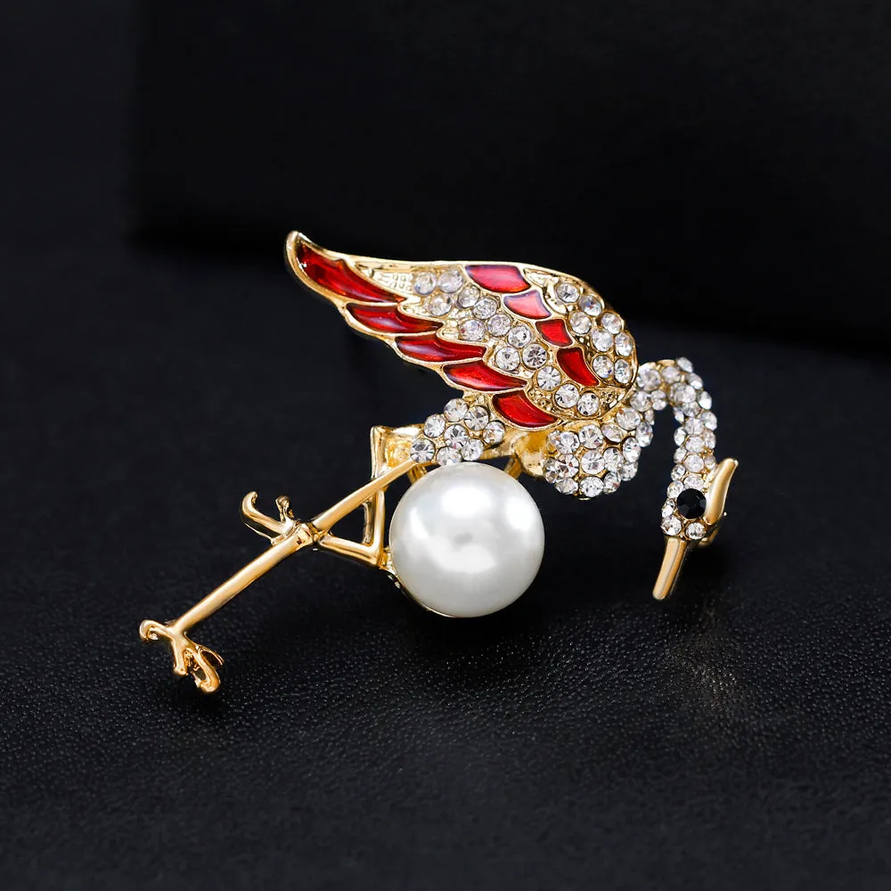 Alloy Rhinestone Bird Brooch-Fashion Accessories-Holiday Brooch-Retro Brooch-Perfect Gift for Women