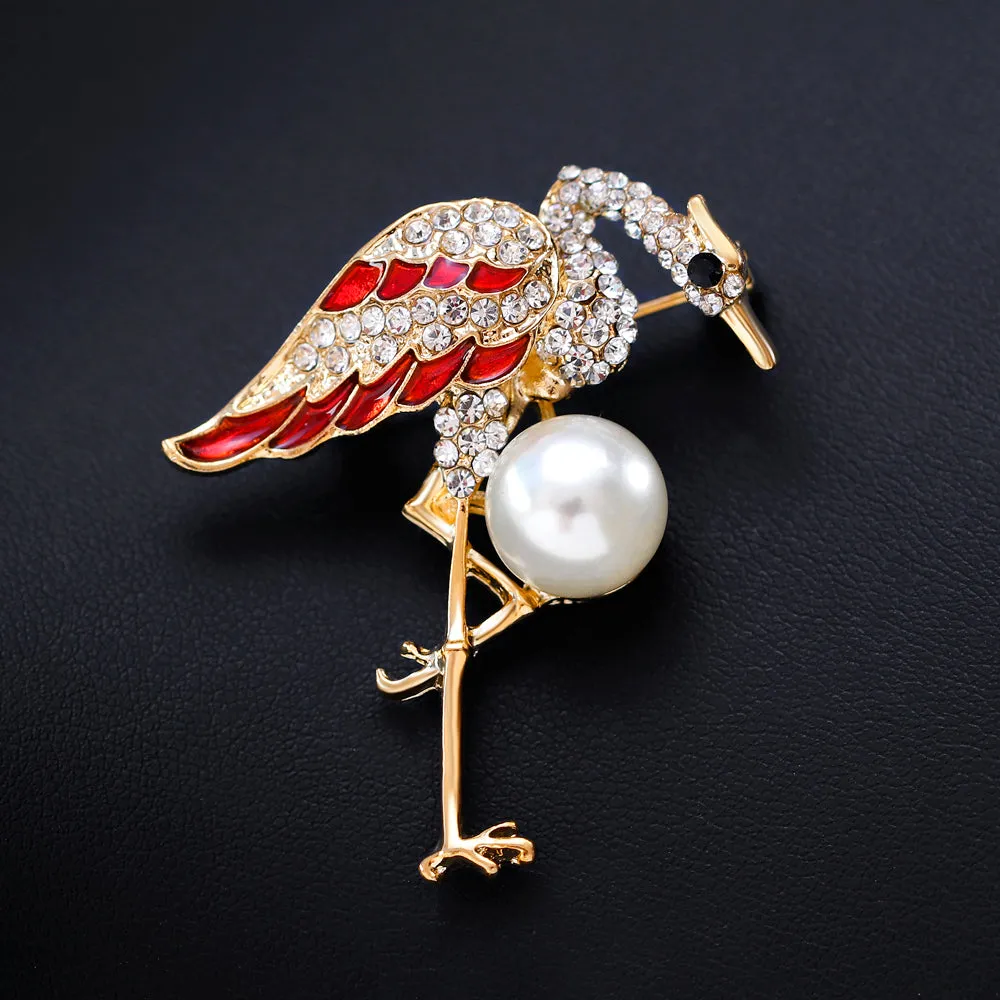Alloy Rhinestone Bird Brooch-Fashion Accessories-Holiday Brooch-Retro Brooch-Perfect Gift for Women