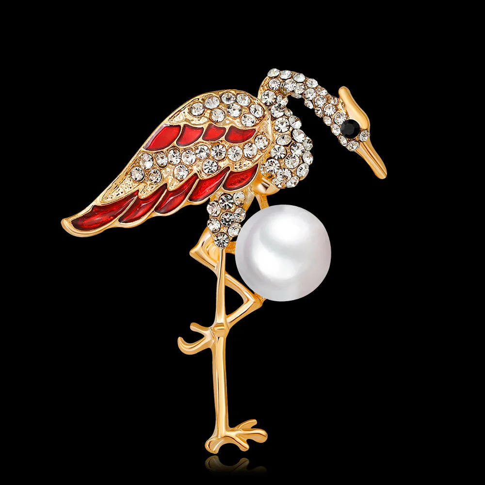 Alloy Rhinestone Bird Brooch-Fashion Accessories-Holiday Brooch-Retro Brooch-Perfect Gift for Women