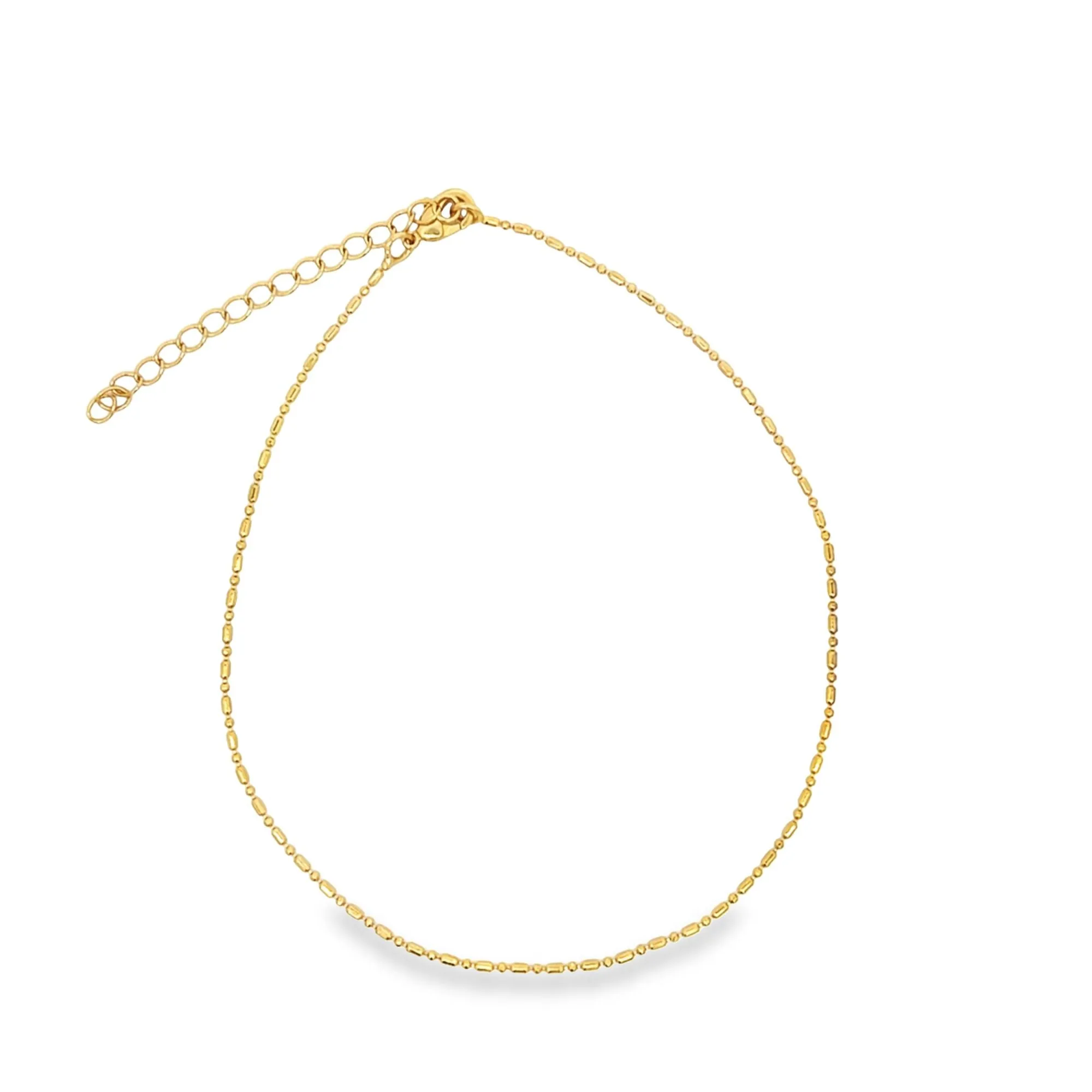 Ball And Bar Link Anklet (E228)