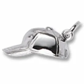 Baseball Cap Charm In Sterling Silver