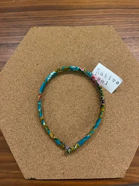 Batik Fabric Headband- Turq