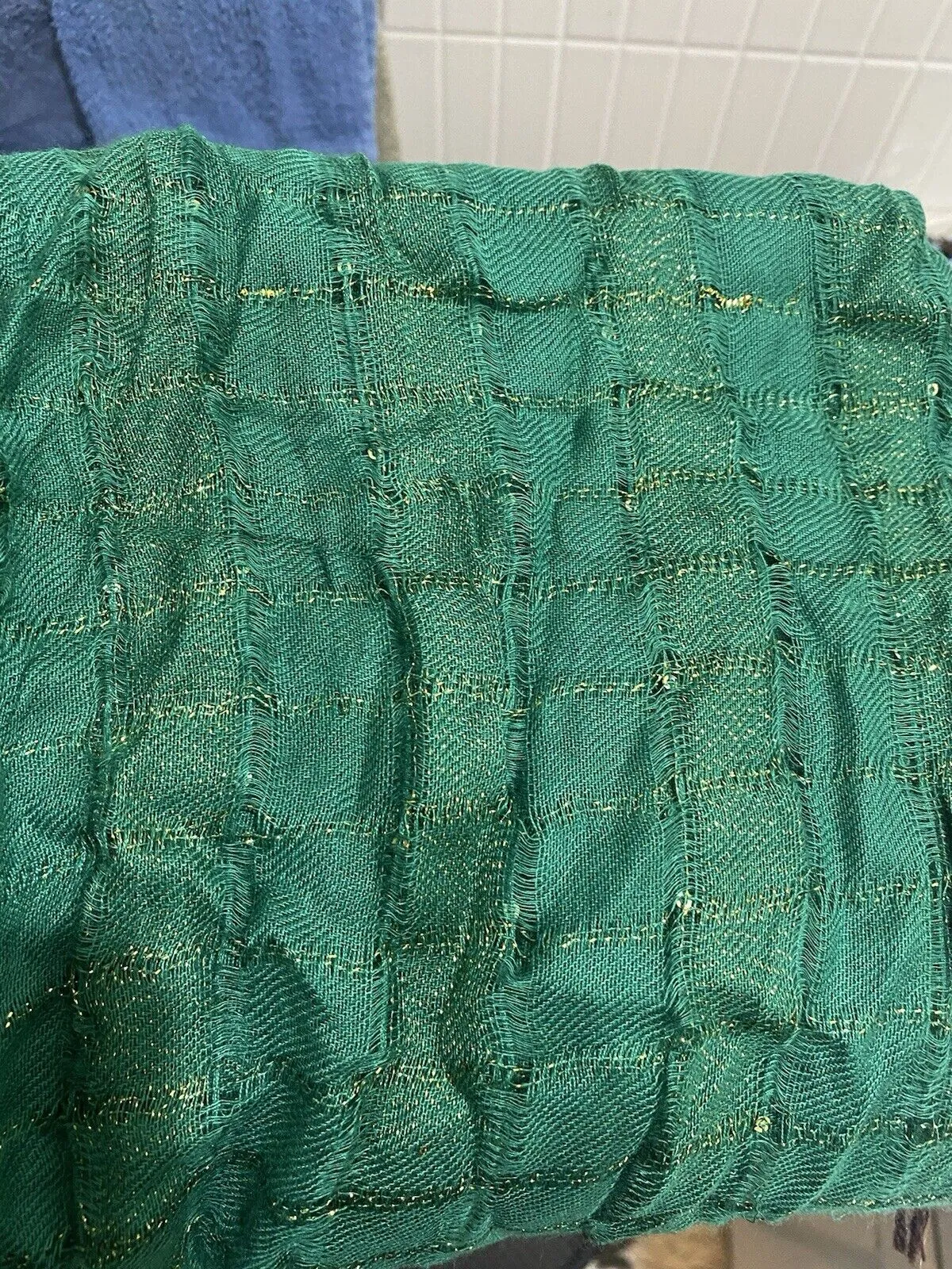Bellisima Green/Gold Infinity Scarf