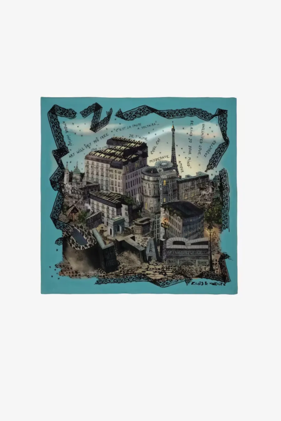 Blondie Zadigcity Scarf Aqua