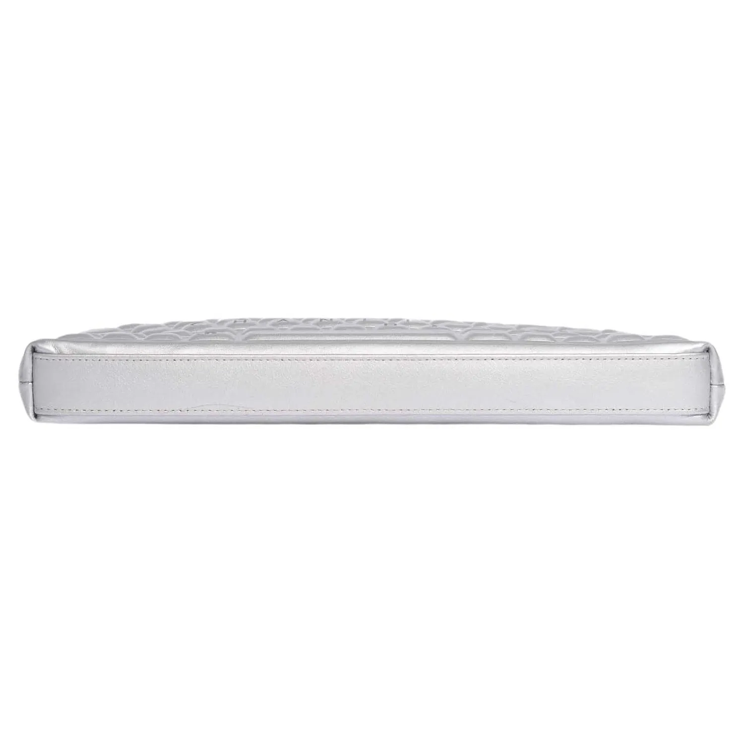 Chanel Keyboard Data Center Metallic Silver Novelty Minaudière Clutch