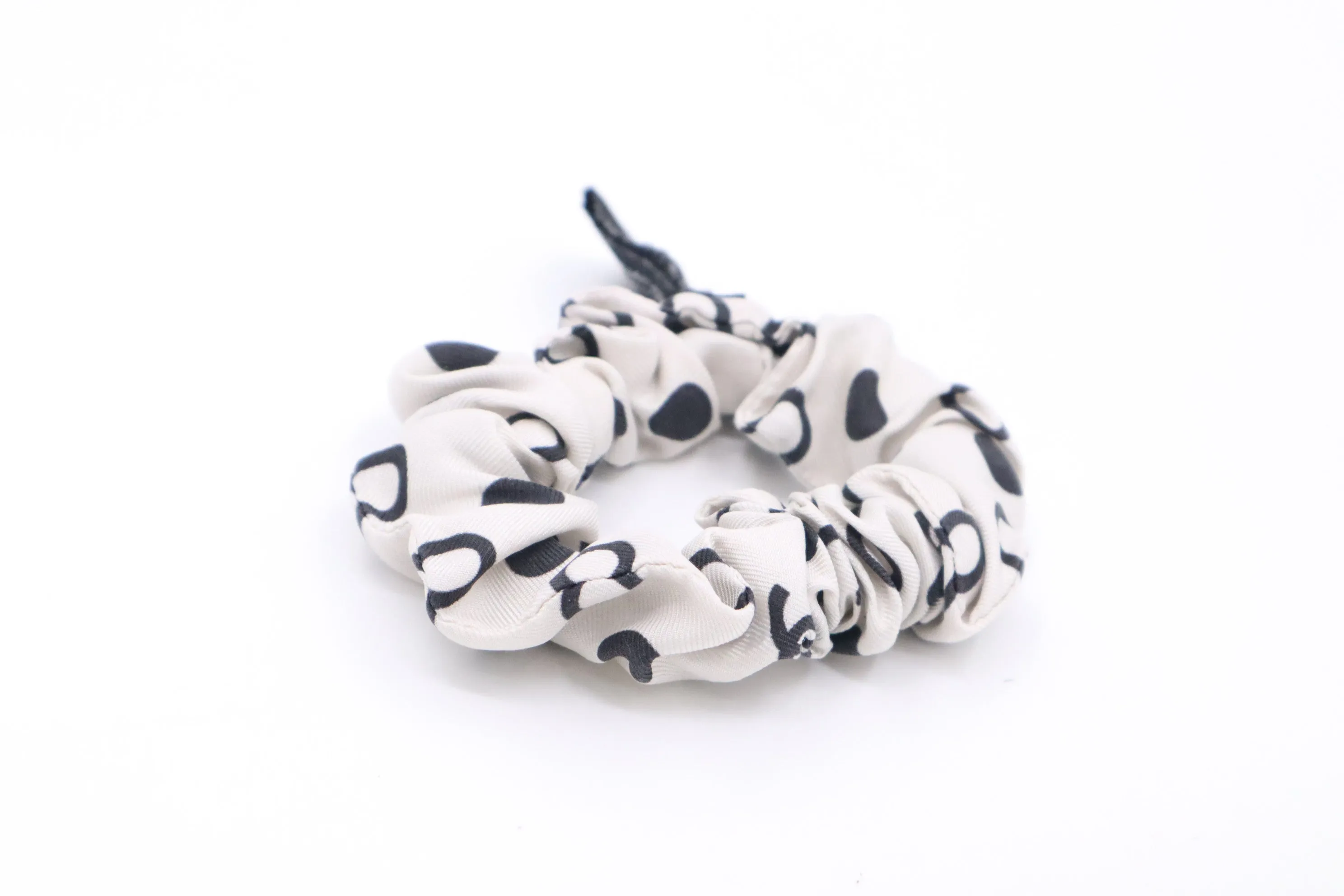 Chanel Scrunchie in Black & White Silk