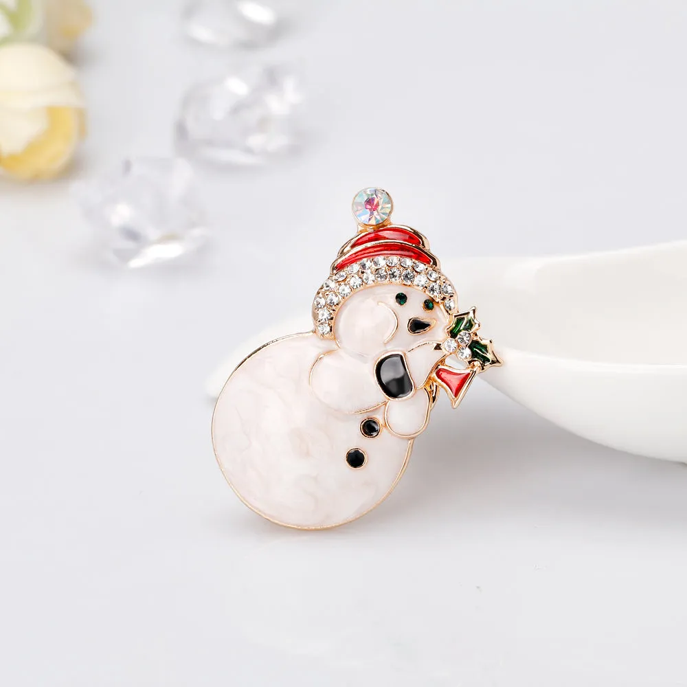 Christmas snowman brooch, fashionable accessories, retro brooch, Christmas brooch, is the perfect gift for Christmas