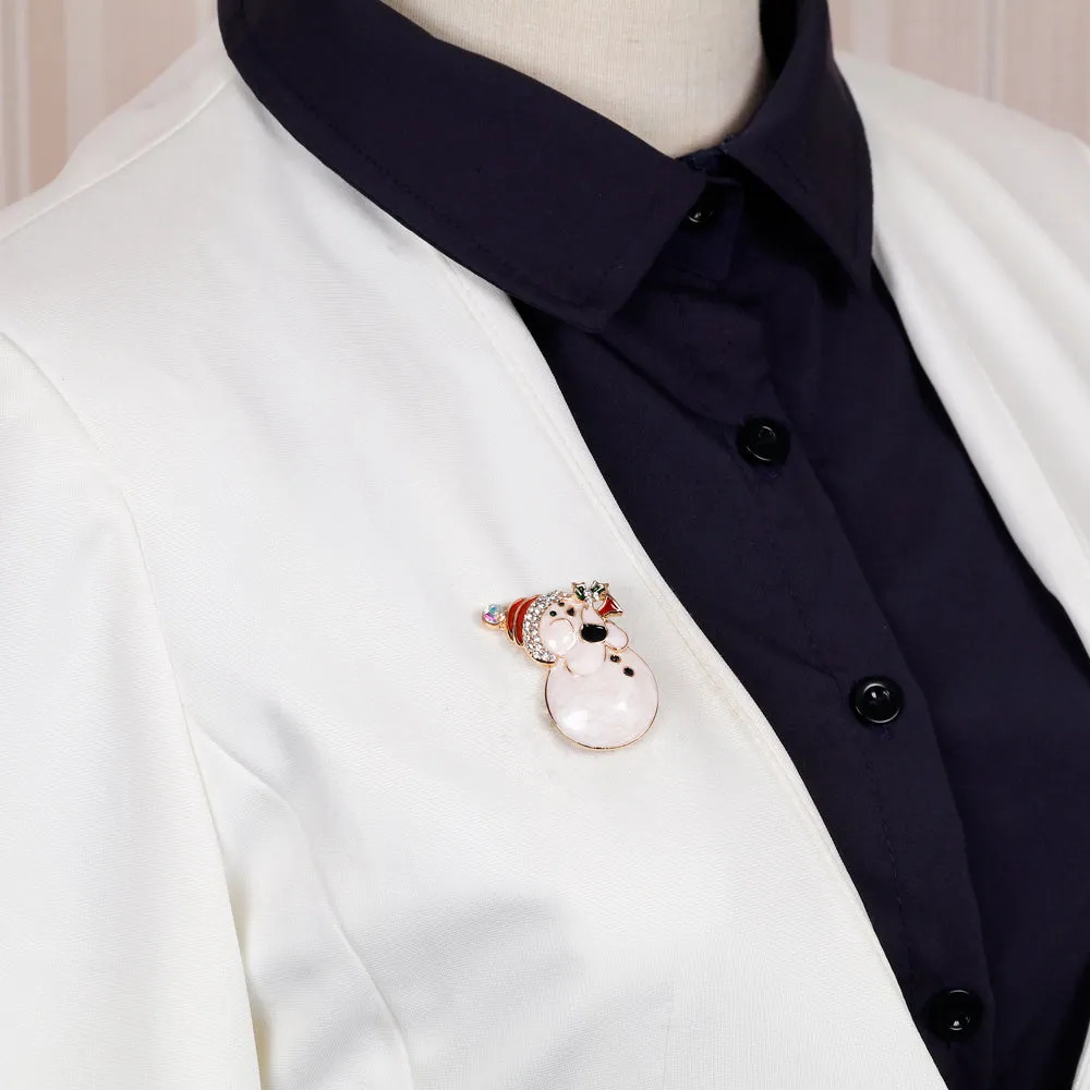 Christmas snowman brooch, fashionable accessories, retro brooch, Christmas brooch, is the perfect gift for Christmas