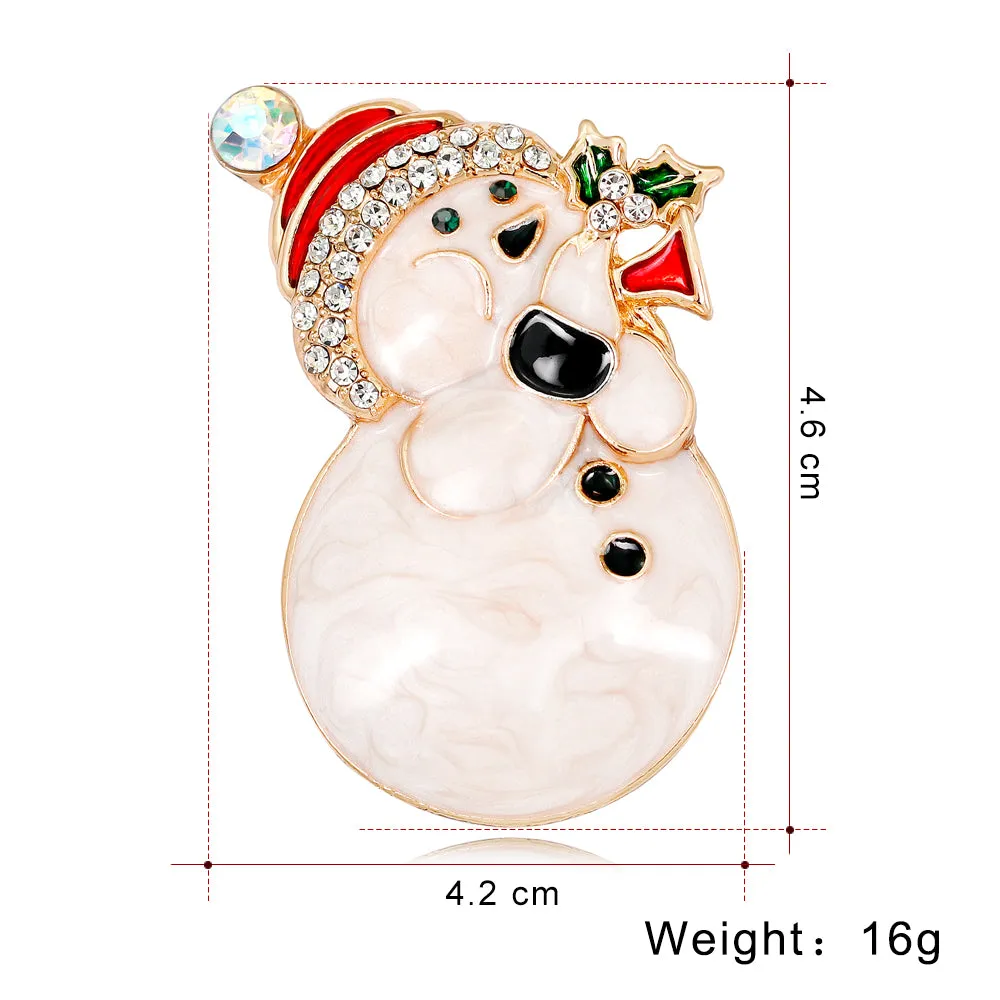 Christmas snowman brooch, fashionable accessories, retro brooch, Christmas brooch, is the perfect gift for Christmas