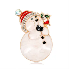 Christmas snowman brooch, fashionable accessories, retro brooch, Christmas brooch, is the perfect gift for Christmas