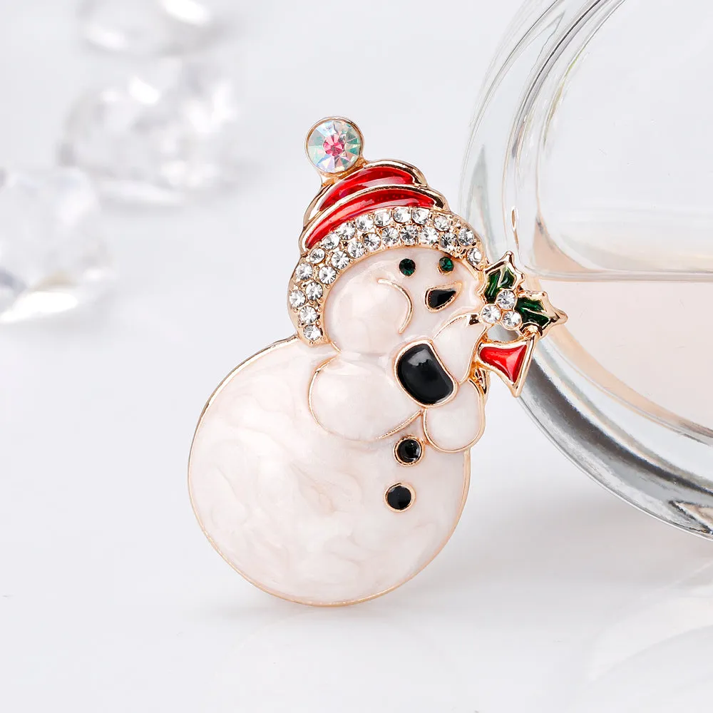 Christmas snowman brooch, fashionable accessories, retro brooch, Christmas brooch, is the perfect gift for Christmas
