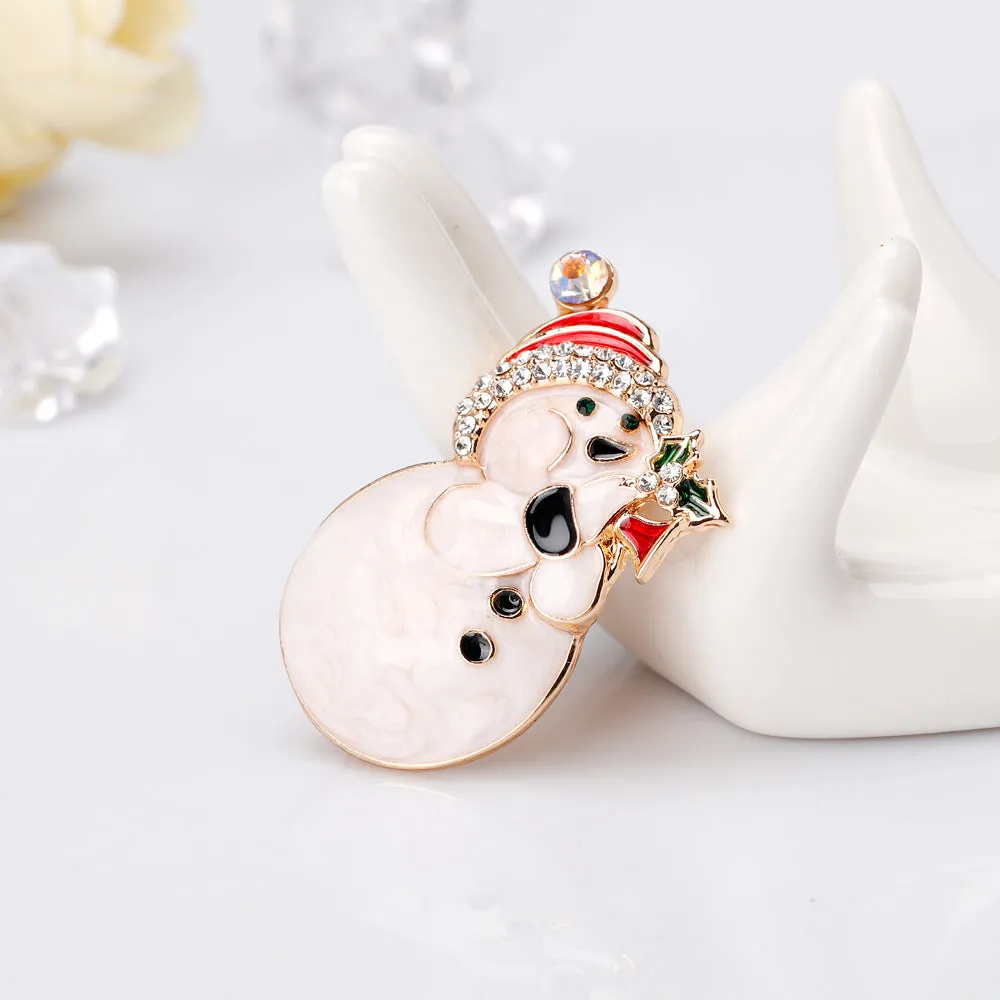 Christmas snowman brooch, fashionable accessories, retro brooch, Christmas brooch, is the perfect gift for Christmas