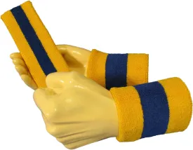 COUVER Sweatband Set Sports Headband Wristband Set Terry Cloth Moisture Wicking Sweat Absorbing Wrist Sweatbands Head Sweatband