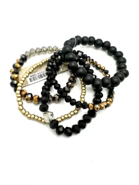 Crystal and Wood Bead Stack