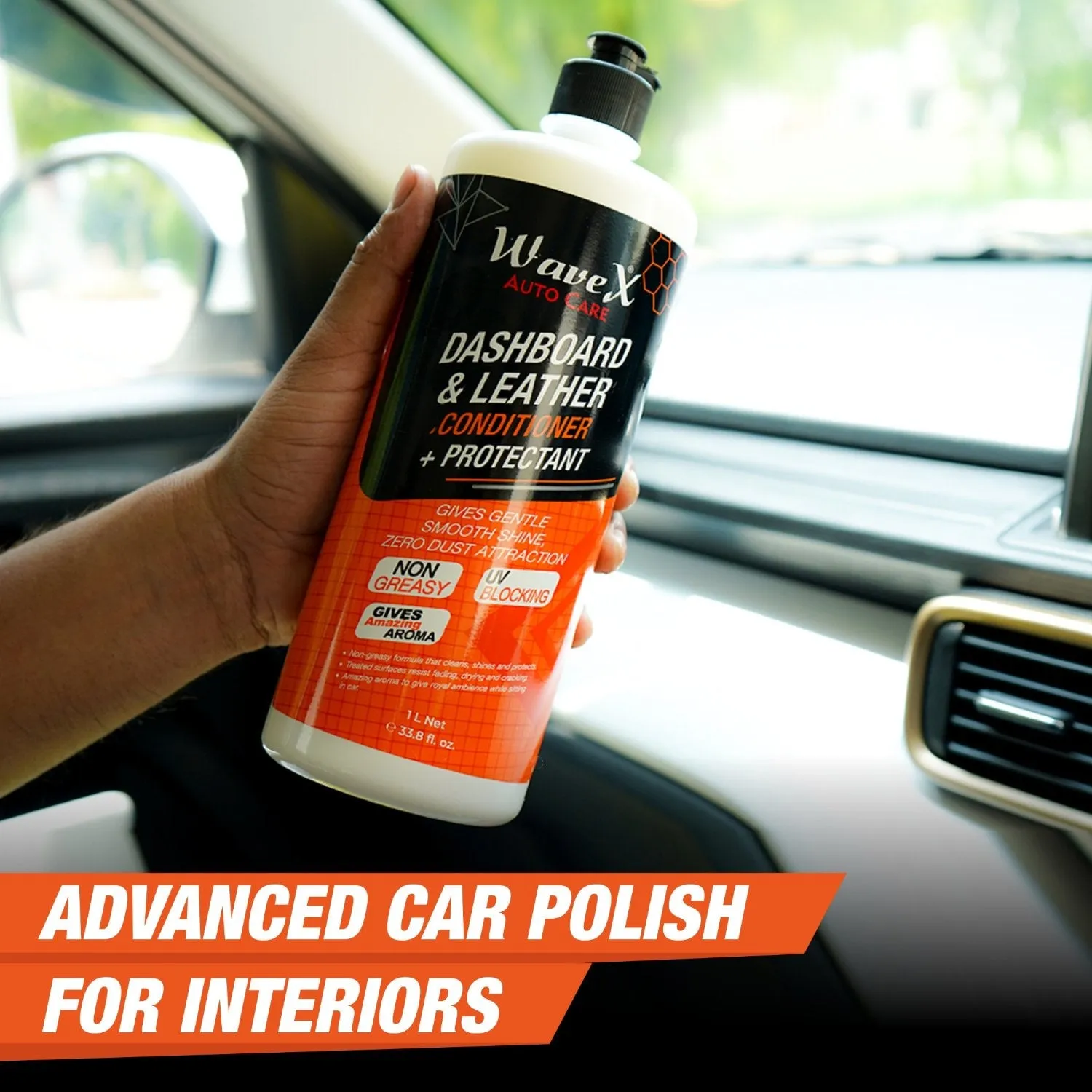 Dashboard Polish and Leather Conditioner   Protectant Car Dashboard Polish 100ml | Dashboard Polish that Protects, Shines & Conditions