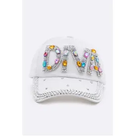 DIVA Crystal Embellished Denim Cap