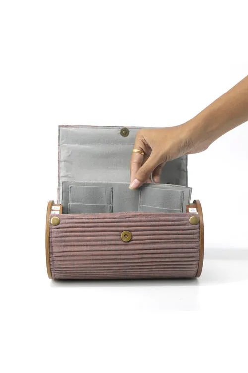 Evening Pansy Round Clutch