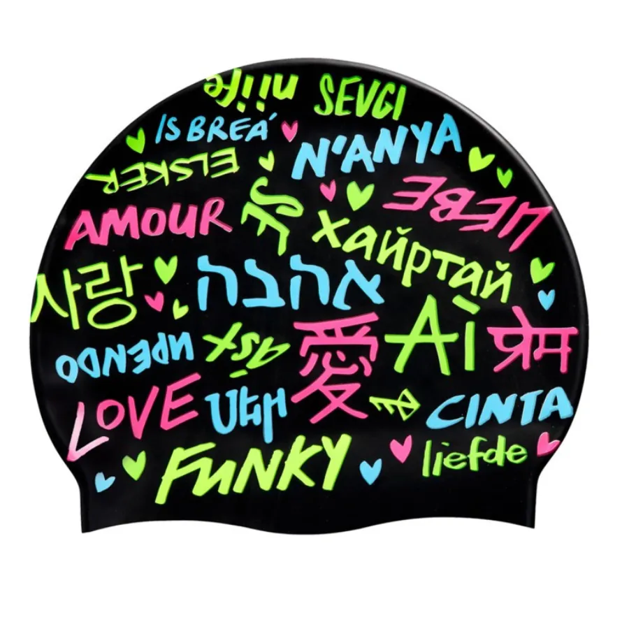 Funky Silicone Swimming Cap FYG017N - Love Funky