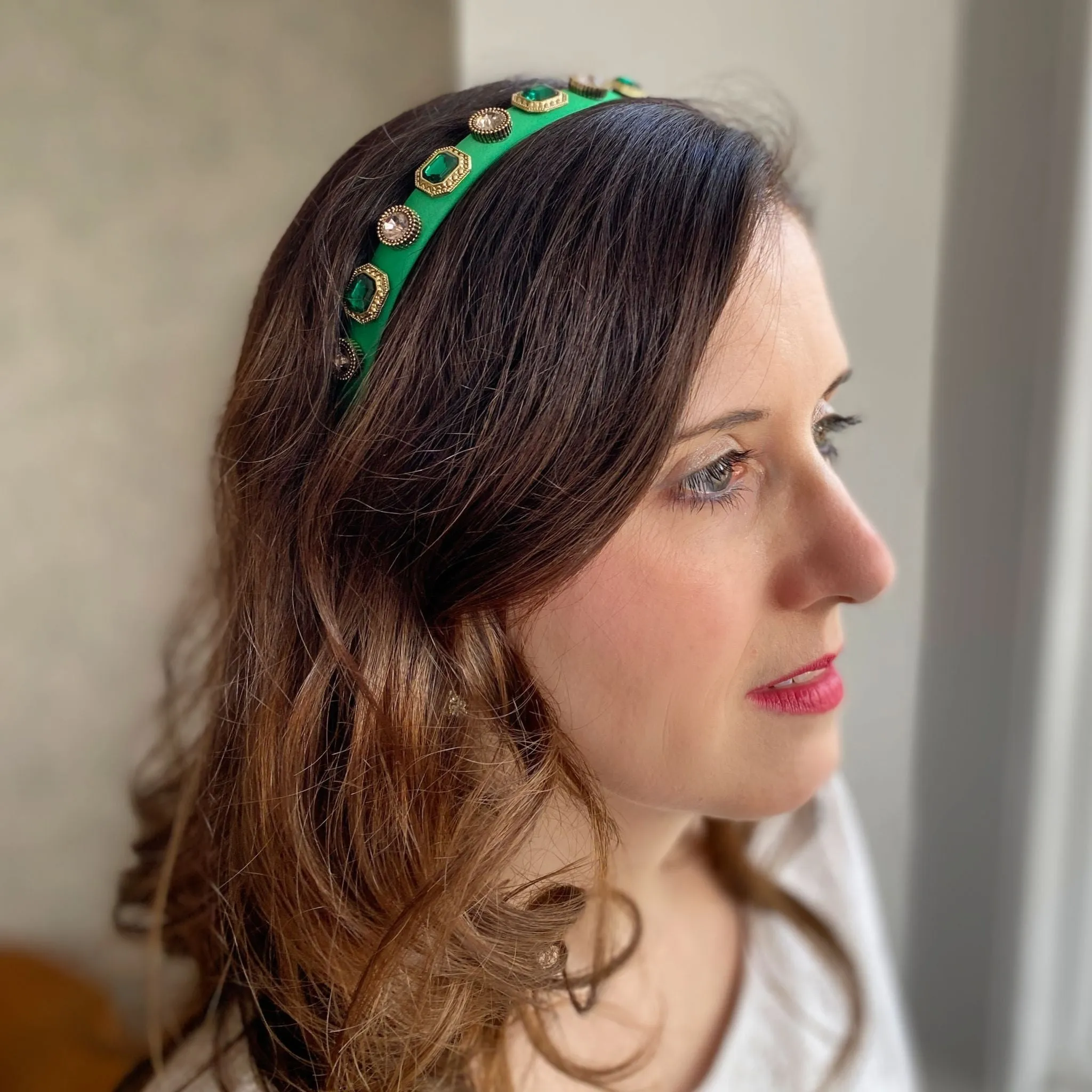 Green Headband Emerald Green Headband Vintage Hair Band