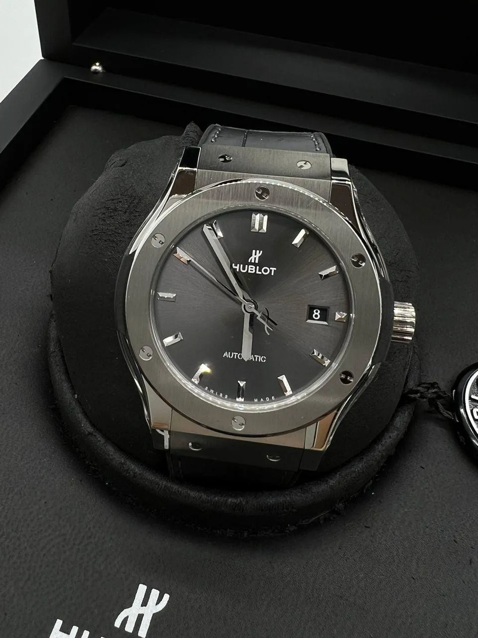 HUBLOT Classic Fusion Racing 42mm Automatic Date Titanium Grey Dial 542.NX.7071.LR Men Watch