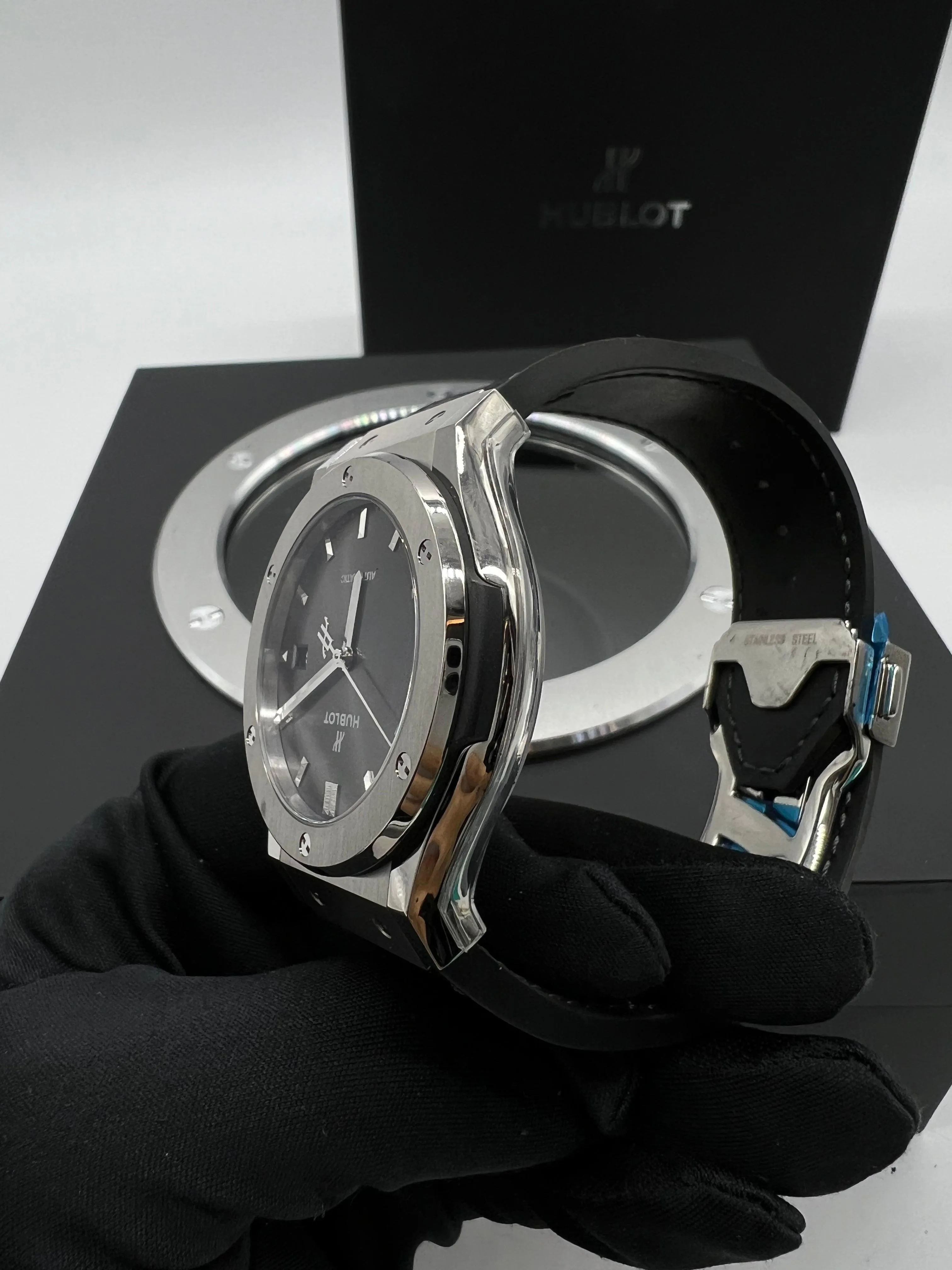 HUBLOT Classic Fusion Racing 42mm Automatic Date Titanium Grey Dial 542.NX.7071.LR Men Watch