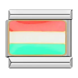 Hungary Flag Italian Bracelet Charm