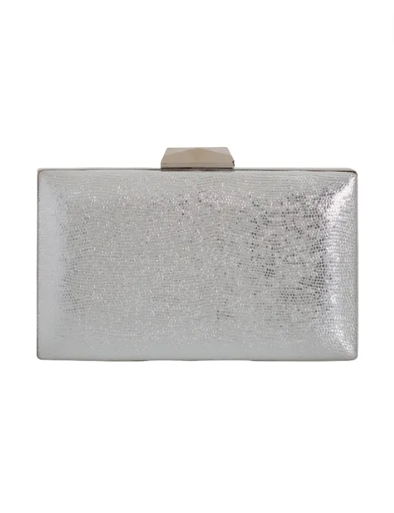 Metallic Evening Clutch Silver