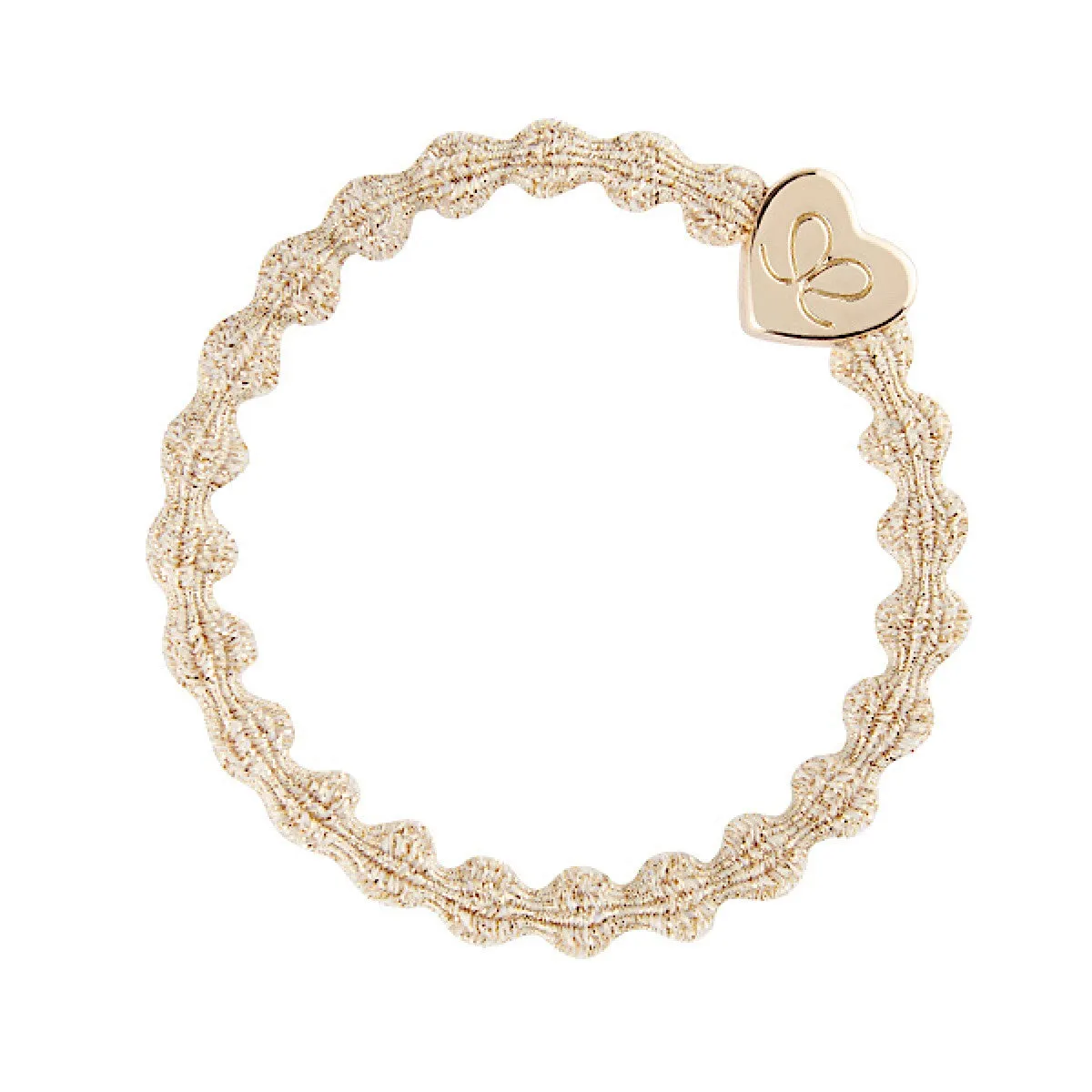 Metallic Gold/Gold Heart Bangle Band