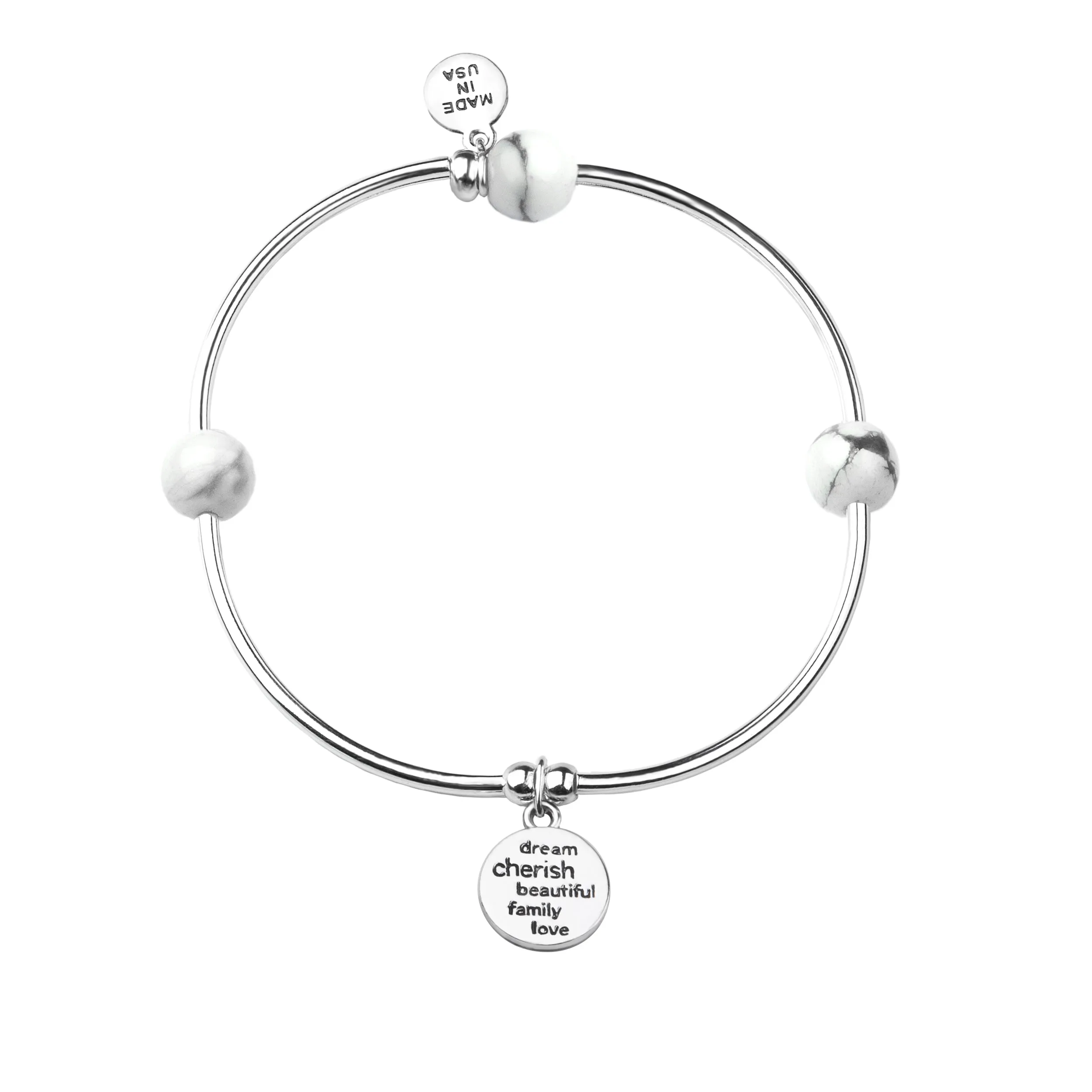 Niece | Soft Bangle Charm Bracelet | African Turquoise