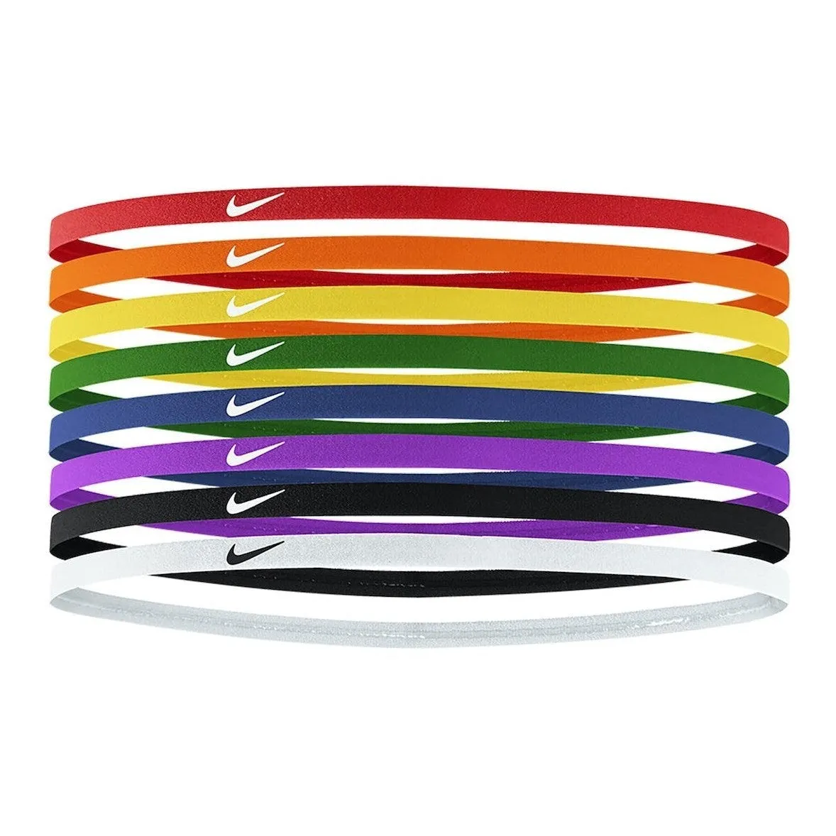 Nike Elastic Headbands- 8 Pack- Pimento