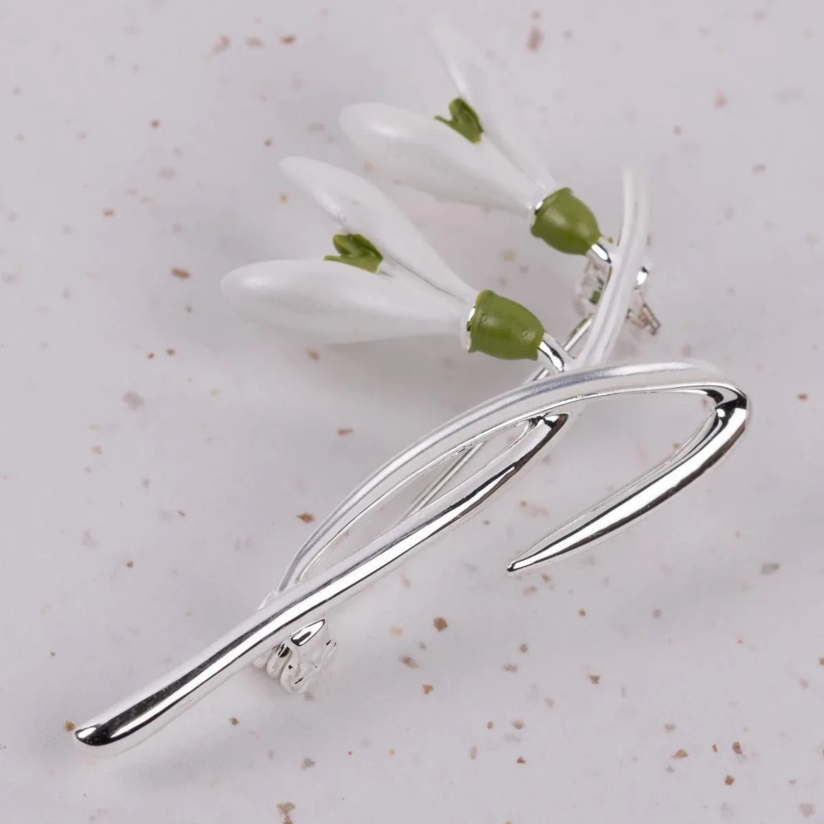Pemberley Handcrafted Snowdrop Brooch
