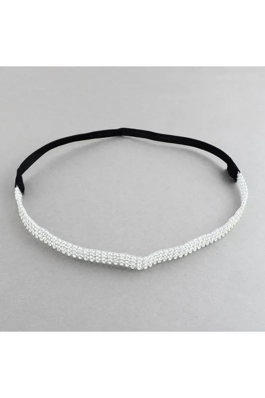 QueenMee Accessories Diamante Headband With Elastic
