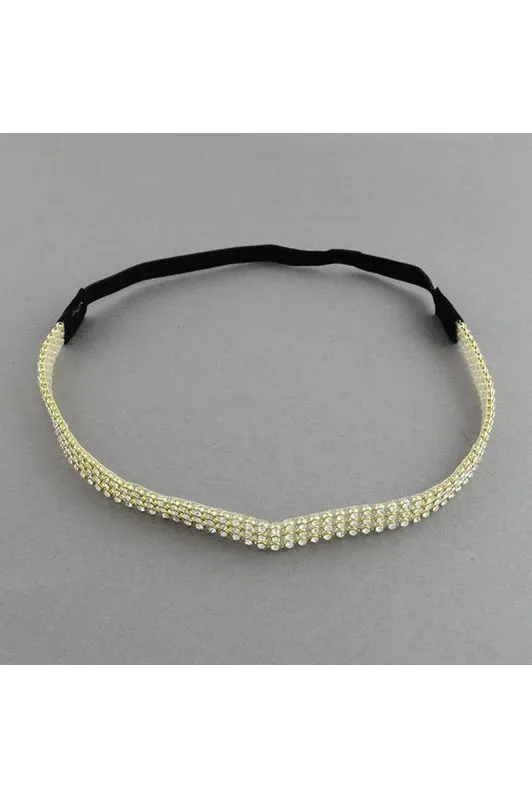 QueenMee Accessories Diamante Headband With Elastic