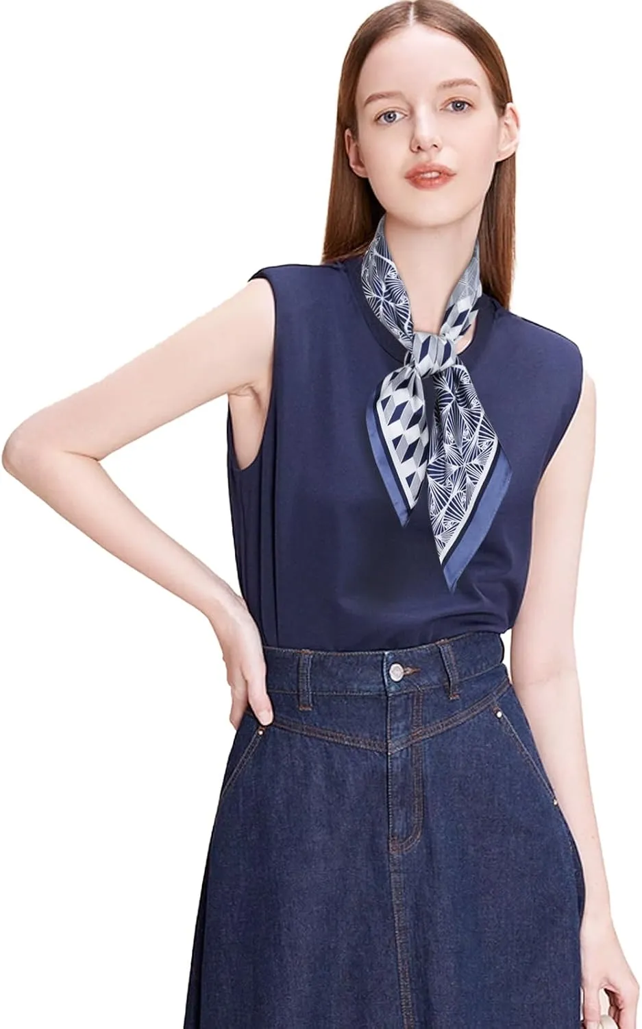 Relang Fashion silk Satin Head Scarf for Women Hair Bandana Hair Scarf Wrap Neck Scarf for Women 27.527.5 inches