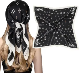 Relang Fashion silk Satin Head Scarf for Women Hair Bandana Hair Scarf Wrap Neck Scarf for Women 27.527.5 inches