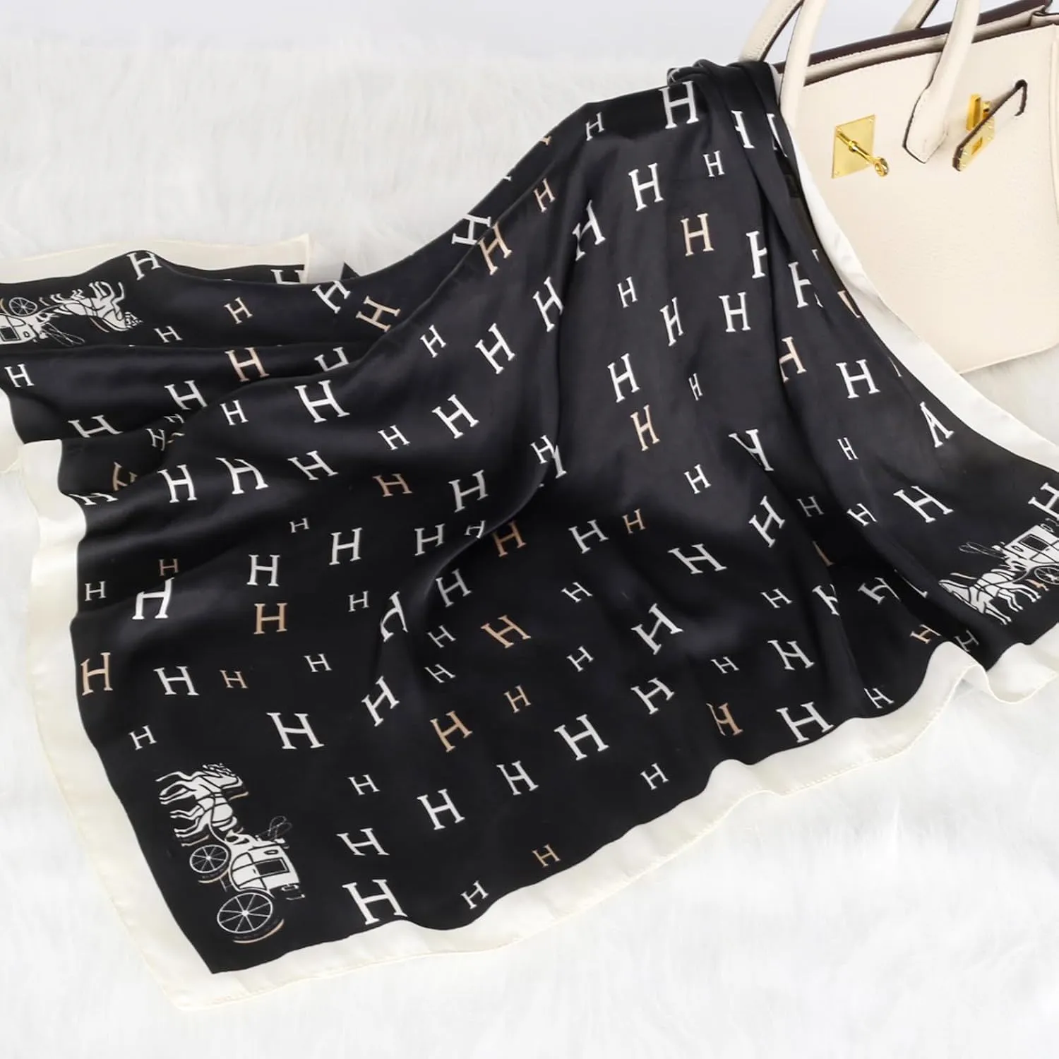 Relang Fashion silk Satin Head Scarf for Women Hair Bandana Hair Scarf Wrap Neck Scarf for Women 27.527.5 inches