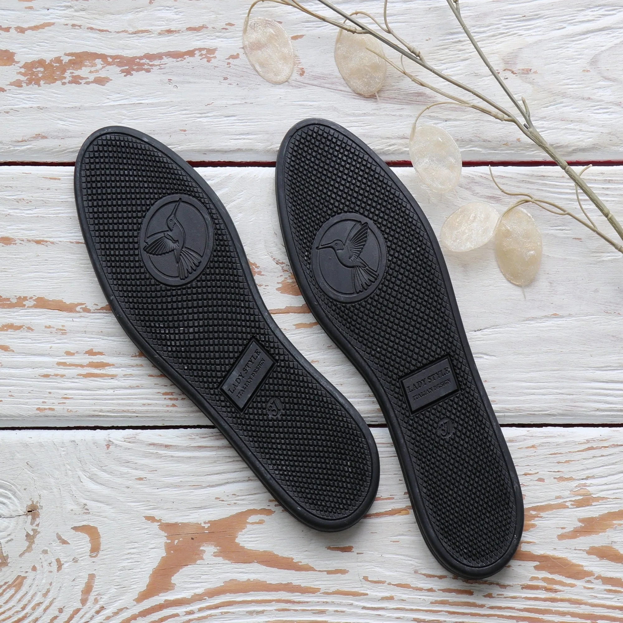 Rubber Soles, Sizes 36 - 40, 2 Colors