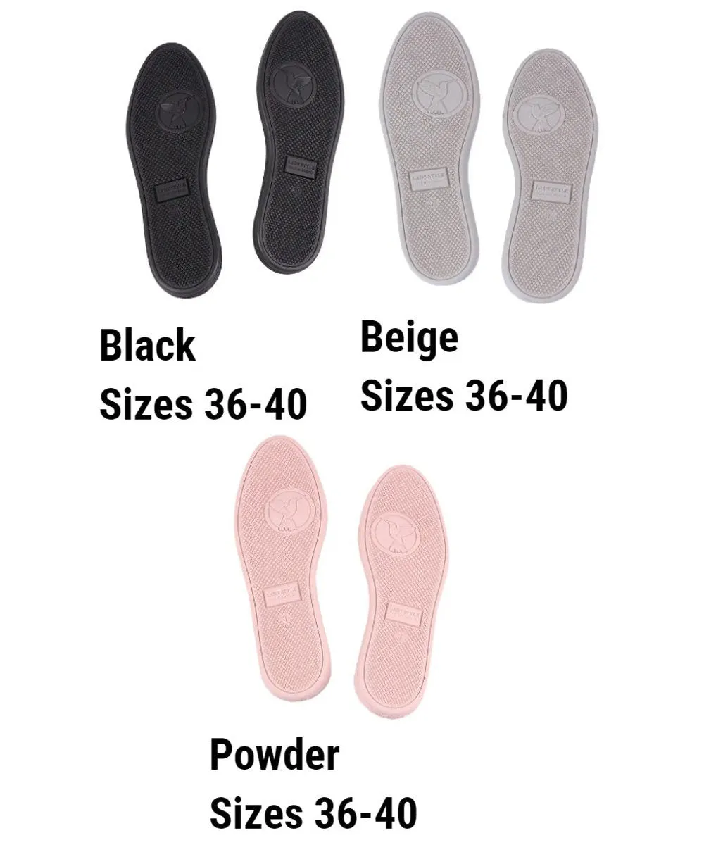 Rubber Soles, Sizes 36 - 40, 2 Colors