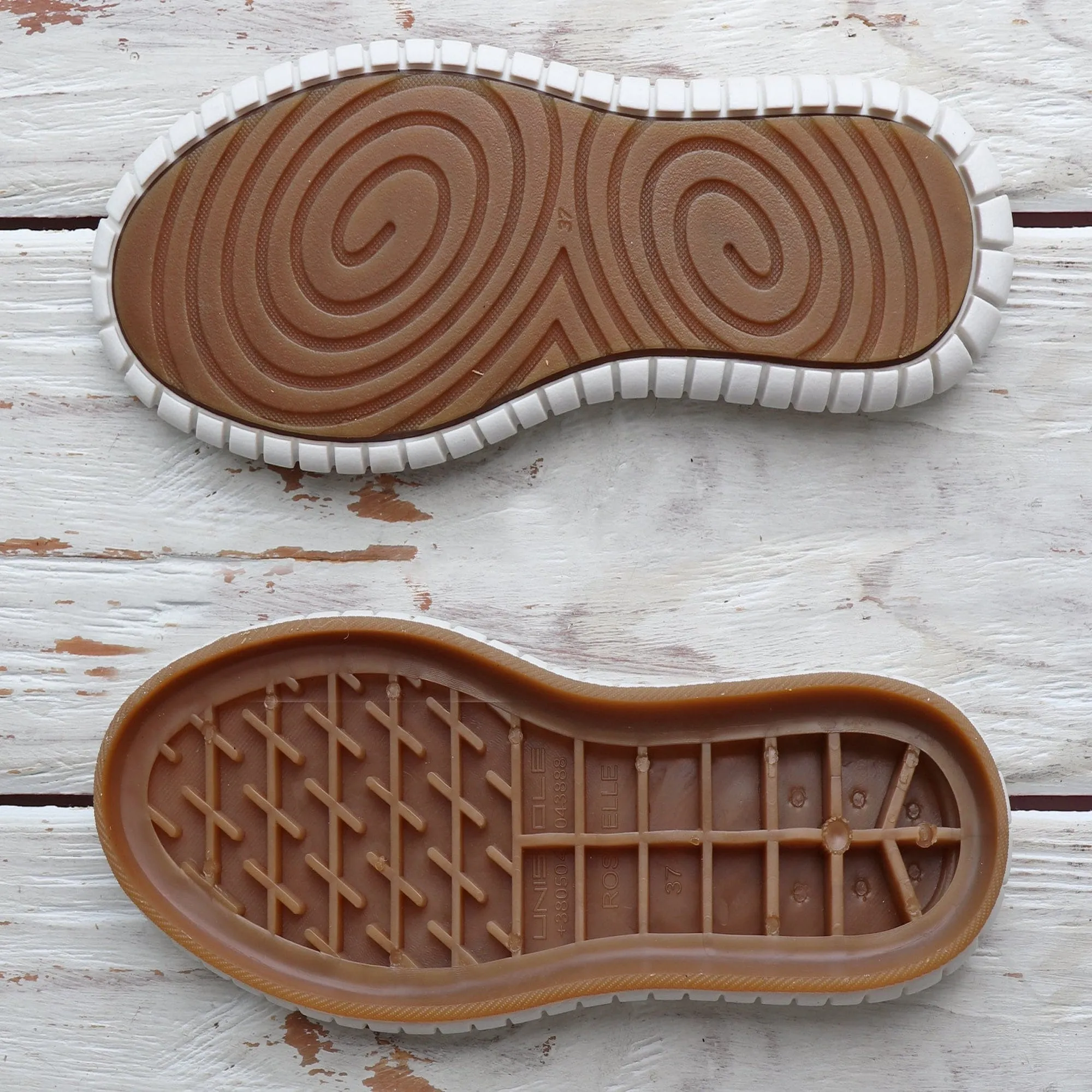 Rubber Soles, Sizes 36 - 40, 5 Colors