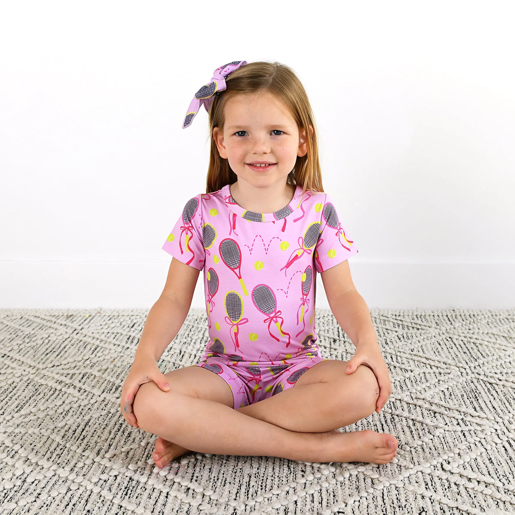 Serena Pink Tennis CLIP BOW