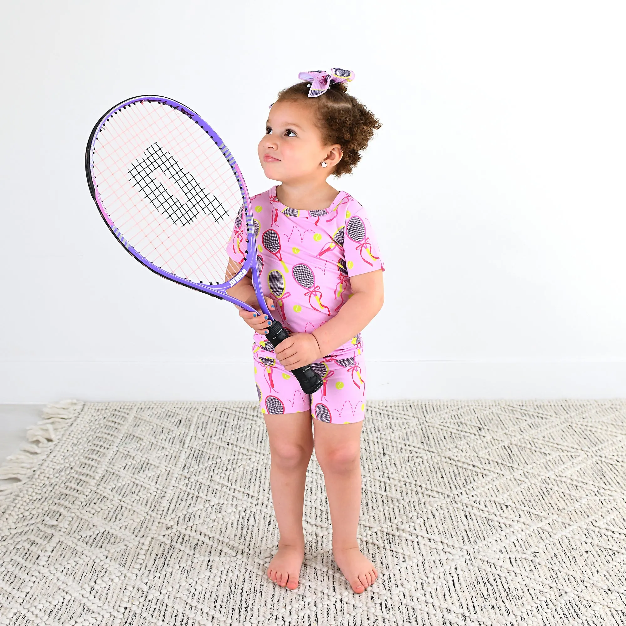 Serena Pink Tennis CLIP BOW