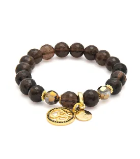 Smoky Quartz with Om Bracelet