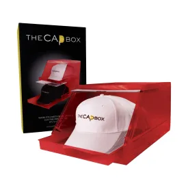The CapBox 2.0 (2 Pack Red) Hat Organizer for Baseball Caps, Stackable Hat Rack Cap Storage Container
