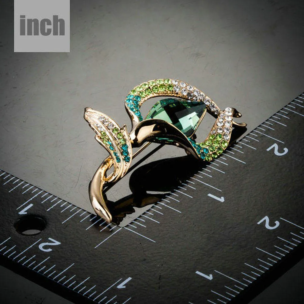 Unique Three Leaves Flower Pin Brooch
